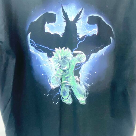 My Hero Academia Anime Large NWOT Mens Black All Might Deku Graphic T-Shirt - Picture 3 of 8